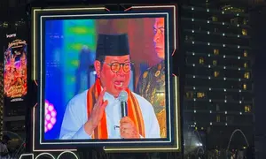Pramono hadiri puncak HUT Jakarta di Bundaran HI (Dok: Rifky/Liputan6.com)