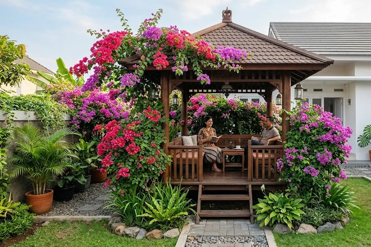 15 Tanaman yang Cocok Mengelilingi Gazebo, Taman Rumah Lebih Asri dan Menawan