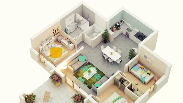 7 Desain Rumah Sederhana dengan 3 Kamar untuk Lahan Kecil