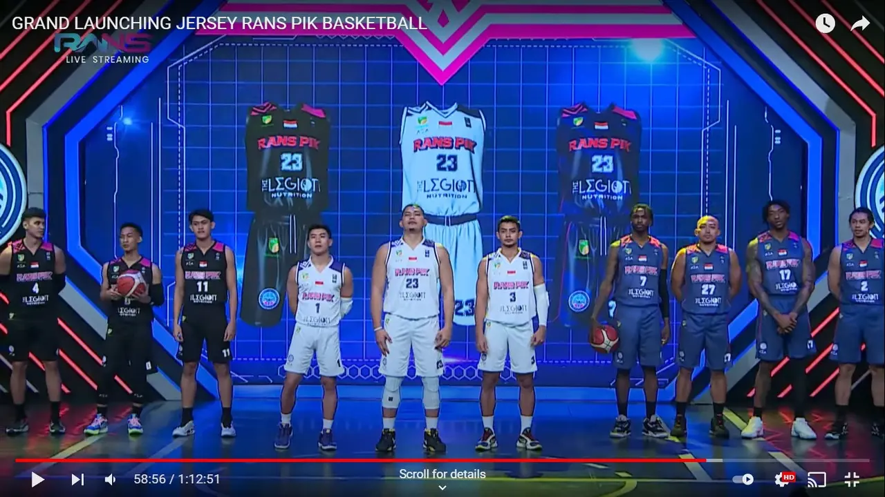 RANS PIK Basketball memperkenalkan seragam untuk IBL 2022.
