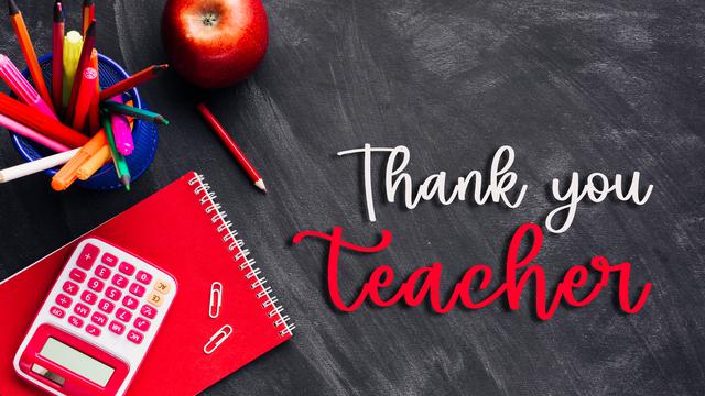 Ilustrasi terima kasih untuk guru