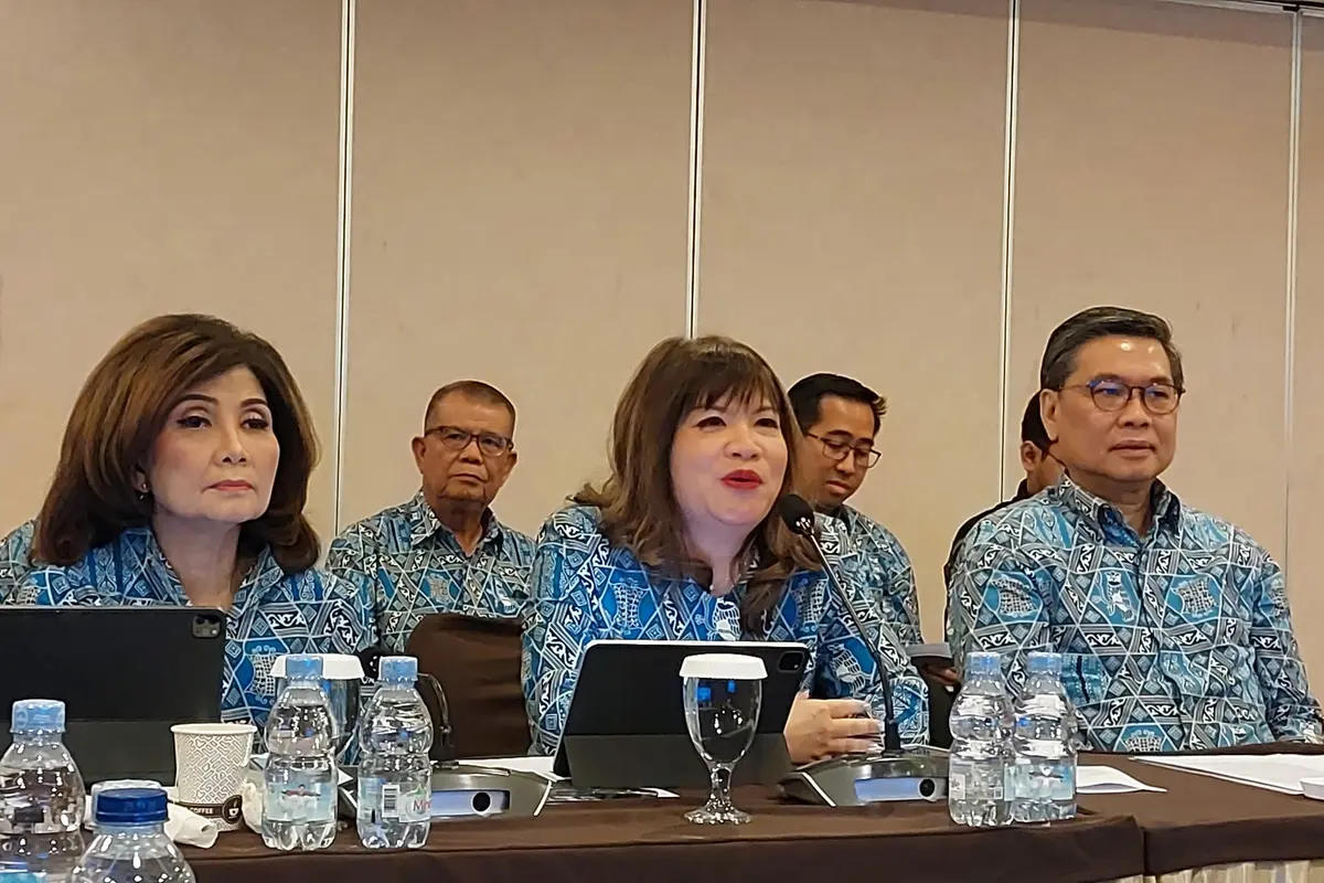 Ketua Umum Apindo, Shinta Kamdani menyampaikan prediksi pertumbuhan ekonomi Indonesia