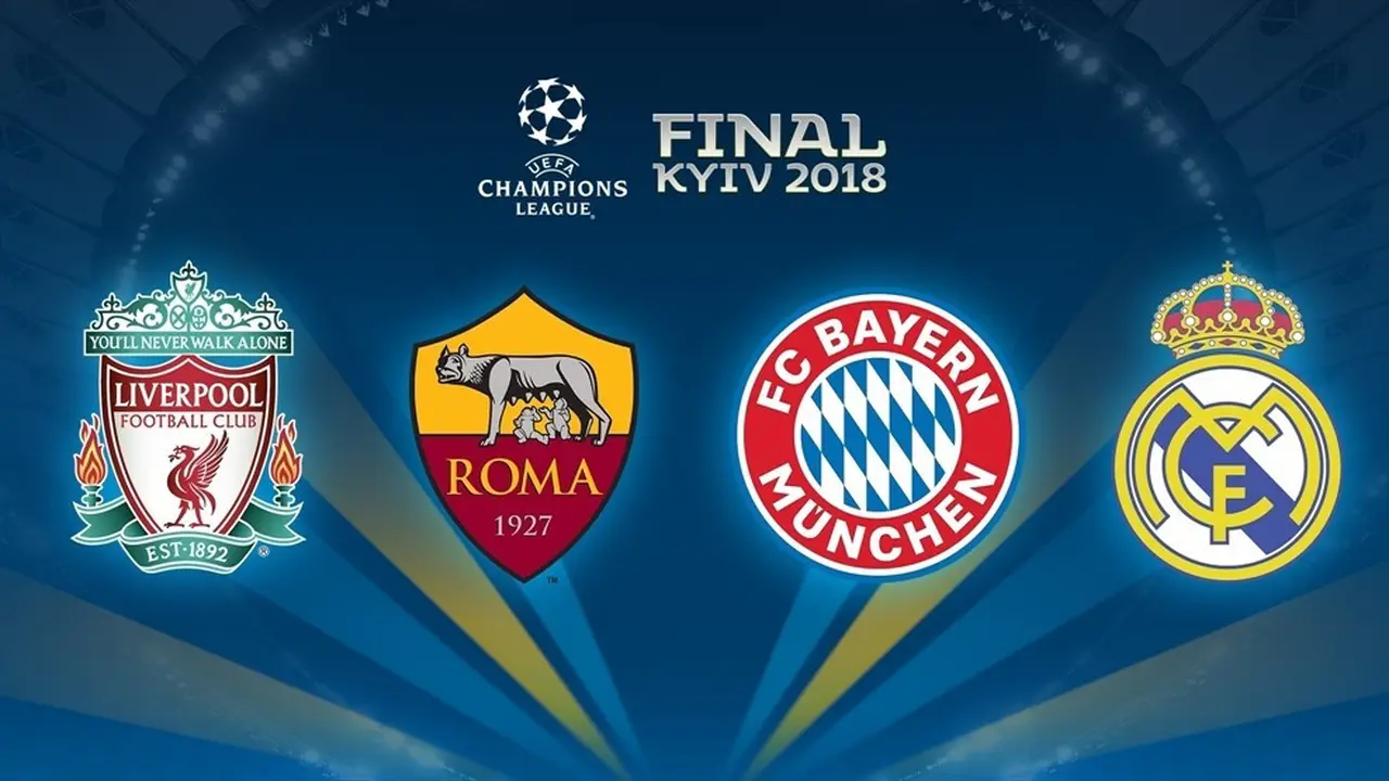 Logo para peserta semifinal Liga Champions 2017-2018.