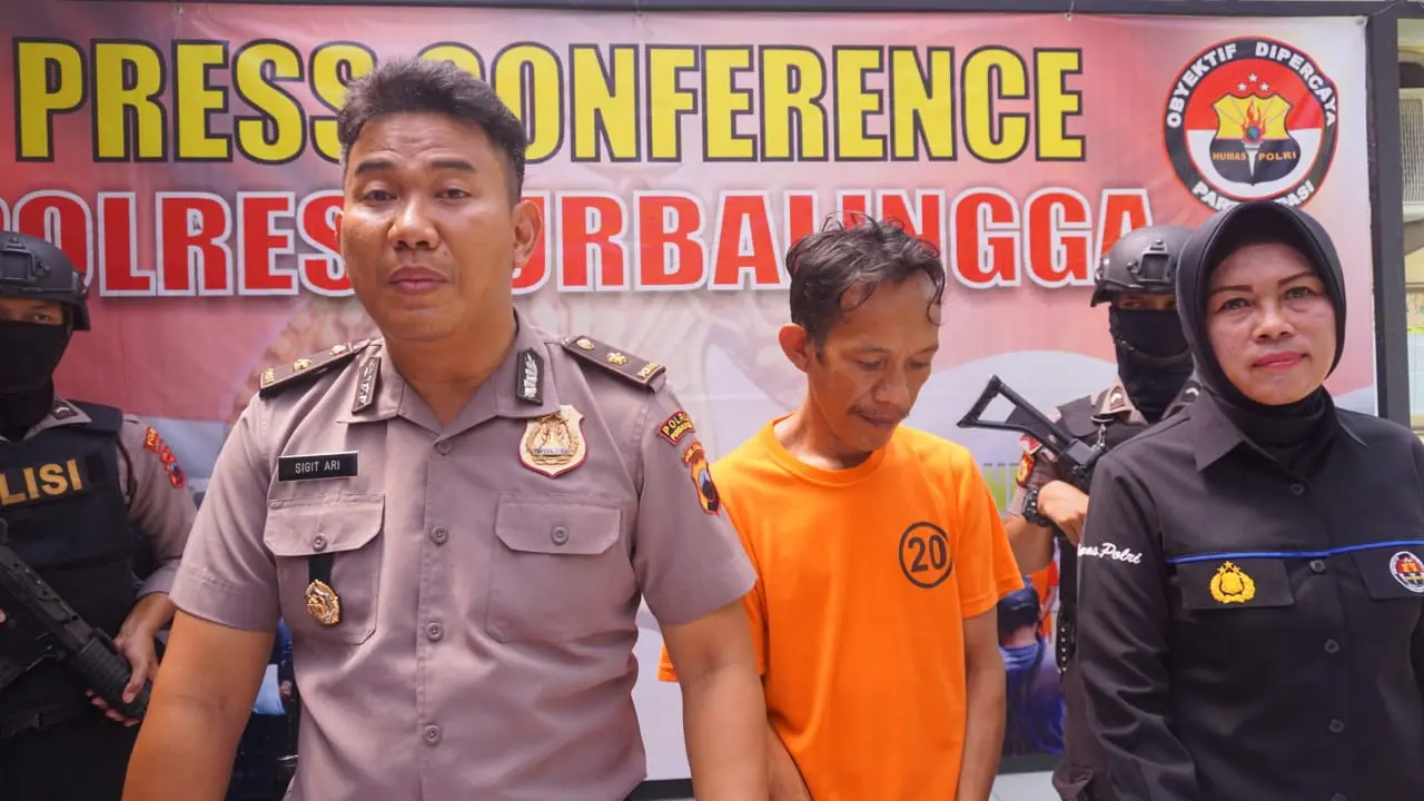 Polisi Purbalingga menetapkan BO sebagai tersangka pencabulan anak. (Liputan6.com/Polres Purbalingga/Muhamad Ridlo)