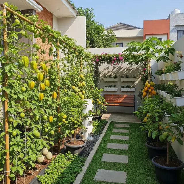 9 Ide Kebun Buah Mini Belakang Rumah Model Urban Farming Modern, Taman Estetis Penuh Hasil