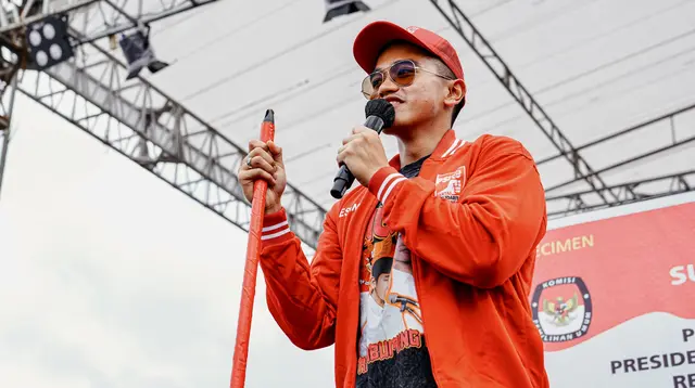 Ketua Umum Partai Solidaritas Indonesia (PSI), Kaesang Pangarep saat berkampanye di lapangan Jetak Purwanto, Wonogiri, Jawa Tengah, Selasa (6/1/2024). (Foto: Istimewa).