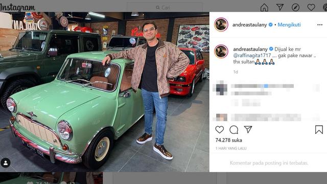 7 Mobil Koleksi Andre Taulany Ada Yang Antik Dibeli Raffi