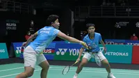 Aksi Apriyani Rahayu/Siti Fadia Silva Ramadhanti di Malaysia Open 2022. (PBSI)