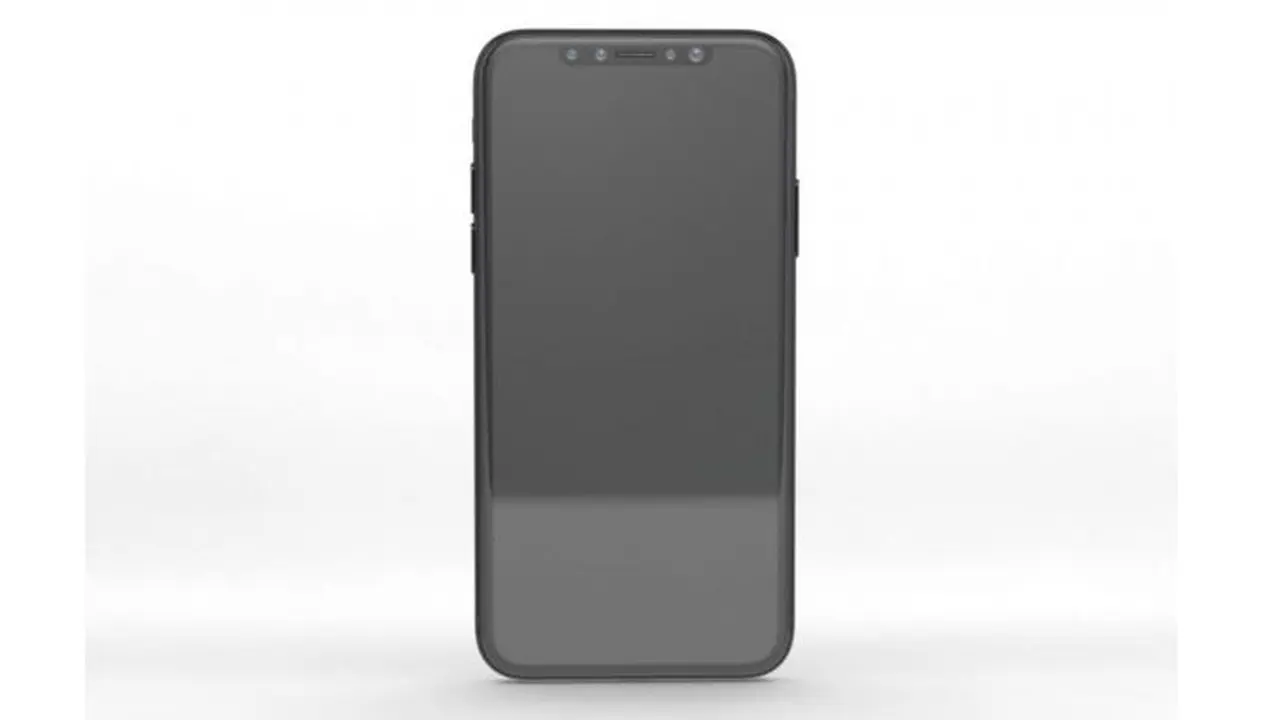 Gambar render 3D iPhone 8