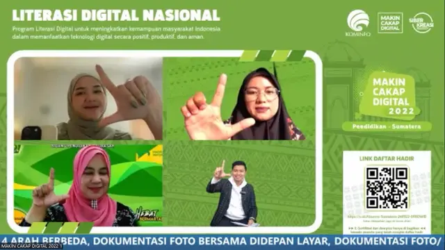 Alfi Siregar jadi key opinion leader program literasi digital nasional sektor pendidikan Sumatra bagi guru dan siswa di Medan, Sumatera Utara, baru-baru ini.