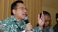 Irman mengungkapkan poin tersebut harus digarisbawahi karena terkesan bertolak belakang dengan asas –asas hukum, Jakarta, Rabu (23/7/14) (Liputan6.com/ Miftahul Hayat)