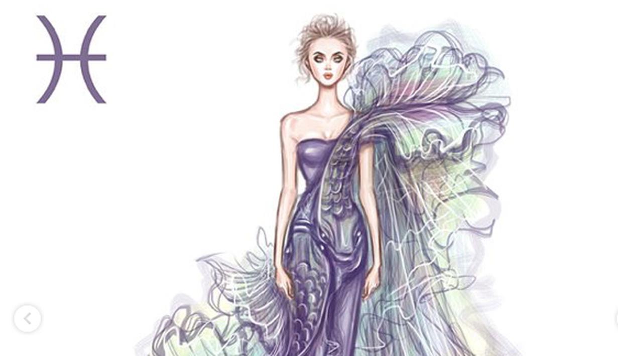 Ilustrasi Gaun Cantik Ini Dibuat Shamekh-Bluwi Berdasarkan Zodiak