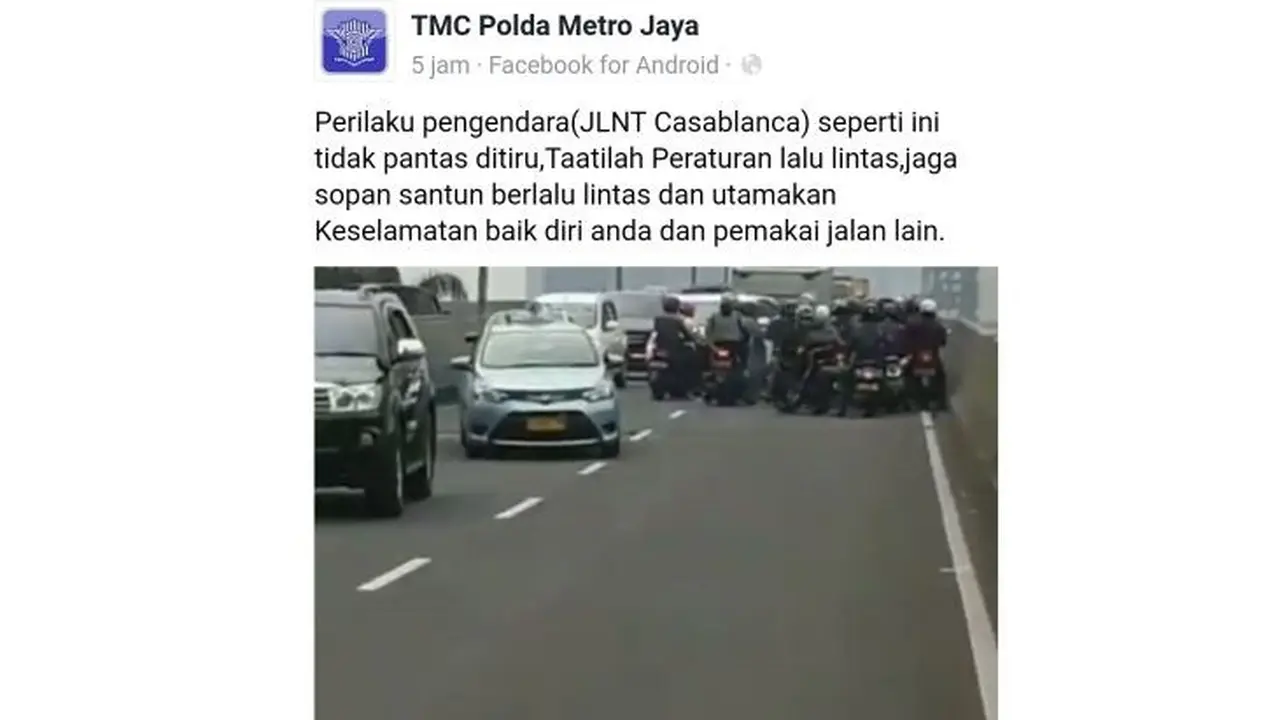 Motor Bikin Macet di Jalan Non Tol