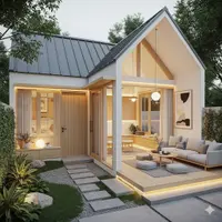 Desain Rumah 5x12 Mungil 2025 Hemat Budget di Lahan Sempit. Foto: Gemini