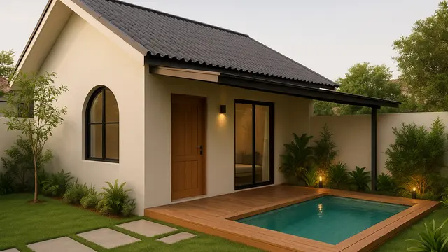 Ide Rumah Mungil dengan Kolam Renang/ChatGPT