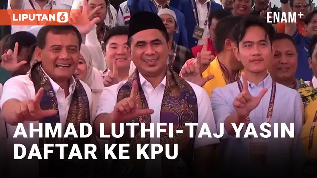 Gibran Dampingi Ahmad Luthfi-Taj Yasin ke KPU Jawa Tengah