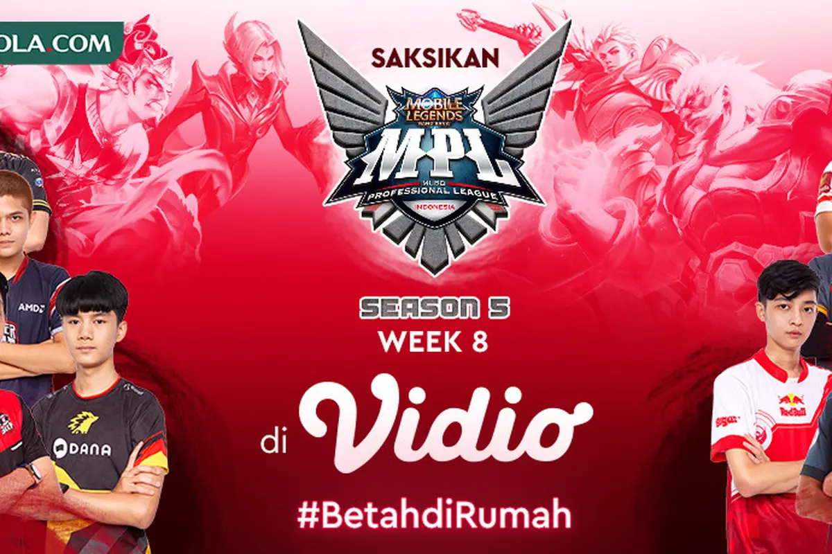 Mobile Legends MPL Season 5 Week ke-8 Dapat Disaksikan Hanya di Vidio. sumberfoto: Vidio