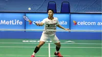 Pebulutangkis tunggal putra Indonesia, Jonatan Christie, lolos ke babak kedua Malaysia Terbuka Super Series Premier 2017 setelah mengalahkan Anthony Sinisuka Ginting, Rabu (5/4/2017). (PBSI)