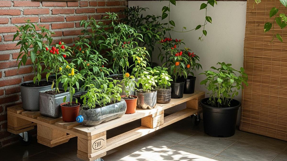 9 Desain Kebun Cabai di Meja Kayu Palet ala Kebun Mini, Estetis dan Fungsional