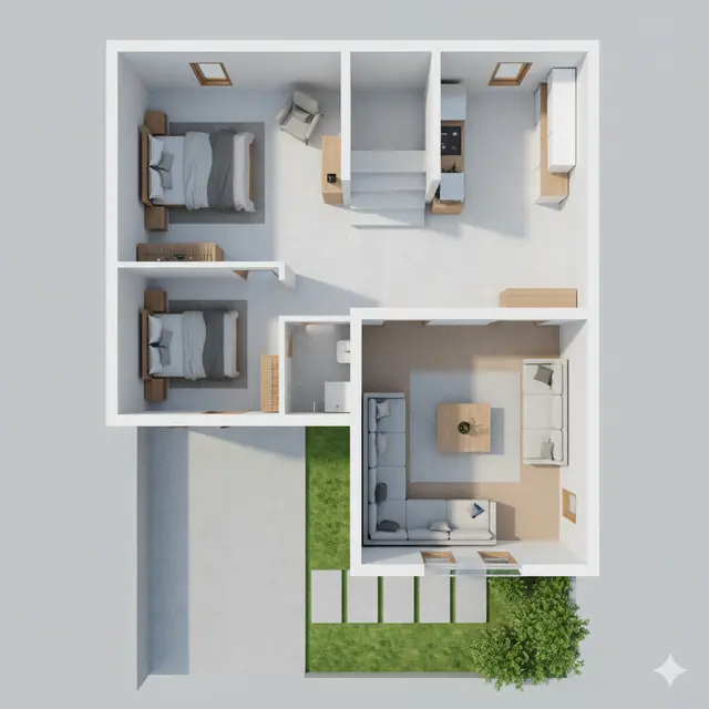 Denah Rumah Tipe 45