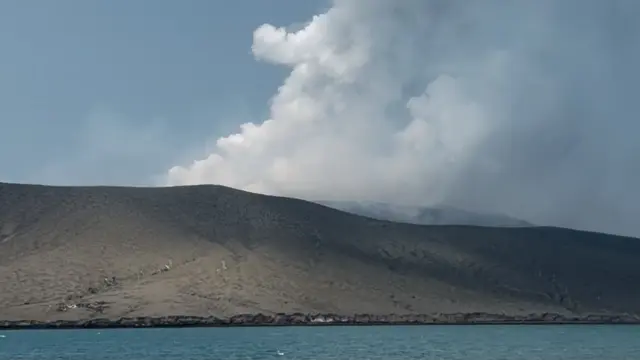 Status Gunung Anak Krakatau siaga. (Liputan6.com/Ardi Munthe).