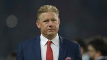 Legenda sepak bola Denmark, Peter Schmeichel. (AFP/Oli Scarff)