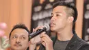 Komika Afif Xavi menceritakan pengalamannya bermain film bareng komedian 90an dalam film 'Generasi Kocak 90an vs Komika, Jakarta, selasa (24/1). (Liputan6.com/Yoppy Renato)