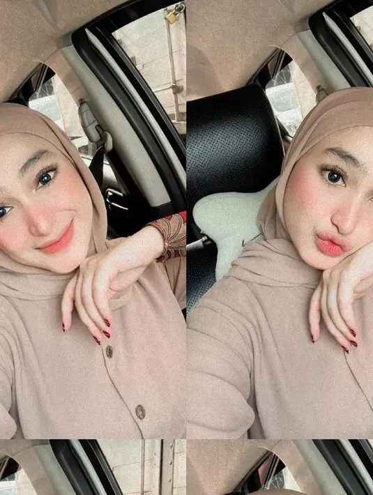 Paras bule Santyka Fauziah yang berkulit putih dan berhidung mancung didapatkan dari darah keturunannya yang memang dari Arab. [Foto: Instagram/santykafauziah]