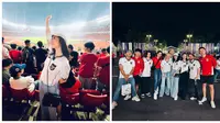 Potret Febby Rastanty Nonton Timnas Indonesia. (Sumber: Instagram/febbyrastanty)