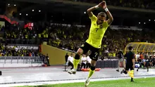 Winger Timnas Malaysia, Faisal Halim merayakan gol layaknya Cristiano Ronaldo usai mencetak gol ke gawang Timnas Thailand pada laga semifinal leg pertama Piala AFF 2022, Sabtu (7/1/2023) di Stadion Bukit Jalil. (Dok. FA Malaysia)