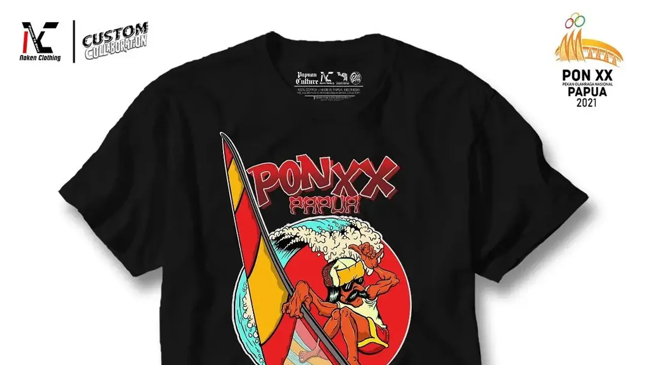 9 Merchandise PON XX Papua Dipersembahkan Brand Lokal, Mulai dari Pakaian hingga Sepatu