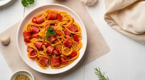 Resep Spaghetti Sosis Ubur-Ubur