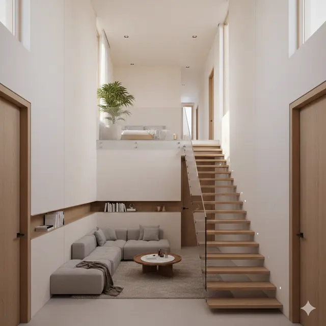 Model Rumah Mungil dengan Void Vertikal