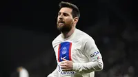Penyerang Paris Saint-Germain (PSG) Lionel Messi. (DAMIEN MEYER / AFP)