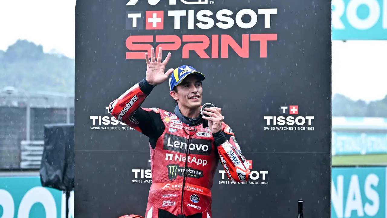 Marc Marquez di podium Sprint Race MotoGP Malaysia 2026