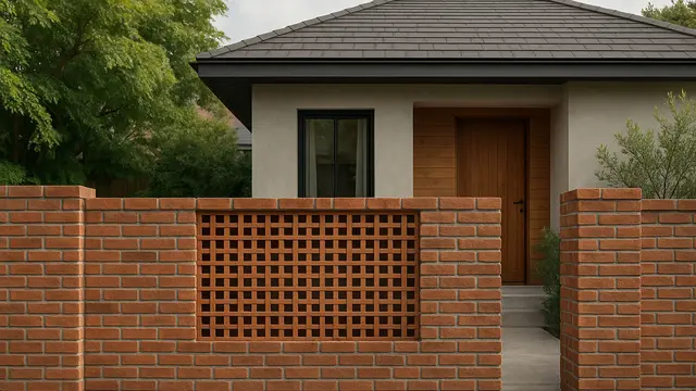 7 Model Pagar Rumah Bata Ekspos Minimalis, Tampil Natural dan Penuh Karakter