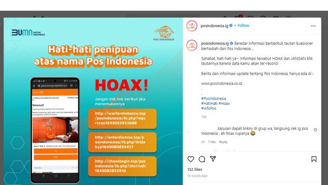 Cek Fakta Liputan6.com mendapati informasi PT Pos Indonesia