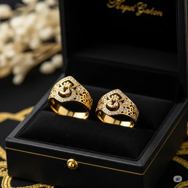Model Cincin Nikah Mewah. Foto: Gemini