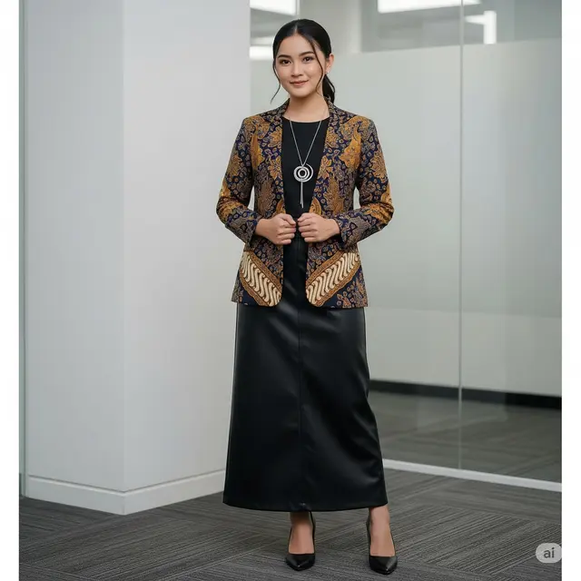 Model Batik Wanita Maxi Skirt. Foto: Gemini