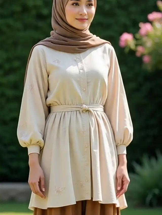 Dress Hijab 2025 yang Feminin dan Lembut