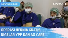 Operasi hernia gratis digelar atas kerjasama YPP SCTV-Indosiar dan AO Care di RS EMC Tangerang. Sebanyak 35 orang ikuti operasi hernia yang terdiri dari dewasa dan anak-anak. Para pasien sangat terbantu dengan adanya program ini.
