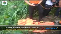 Mayat wanita tanpa busana ditemukan tersangkut di dinding jurang di Kota Manado, Sulawesi Utara.