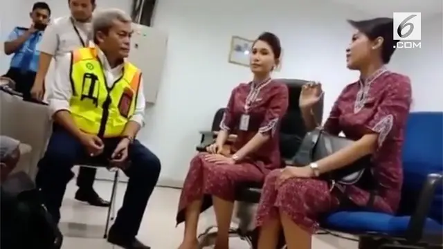 Rekaman video kesaksian pramugari Lion Air mengenai isu bom, Senin (28/5).