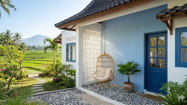 Kombinasi Warna Rumah Sederhana Tapi Enak Dipandang. AI