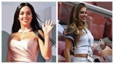 Foto kolase dua WAGs cantik Maria Zulay Salaues (kanan) dan Georgina Rodriguez yang akan ditunggu kehadirannya dalam ajang Euro 2020 (Euro 2021). (Foto: AFP)