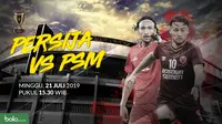 Final Piala Indonesia Leg 1: Duel Pemain Persija Jakarta vs PSM Makassar. (Bola.com/Dody Iryawan)