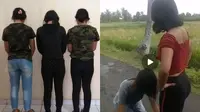 Polisi menangkap tiga orang pelaku aksi risak yang videonya viral di media sosial. (Istimewa)