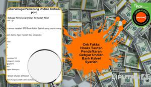 cek fakta pendaftaran gebyar undian Bank Kalsel Syariah