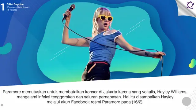 [Bintang] 5 Hal Seputar Paramore Batal Konser di Jakarta