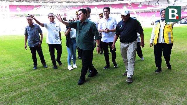 Foto: Tinjau SUGBK, Erick Thohir Larang Ada Event Lagi sebelum Piala Dunia U-20 2023 Digelar